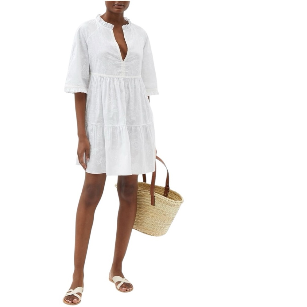 Emporio Sirenuse • Kadhi Astrological-Print Cotton-Poplin Mini Dress